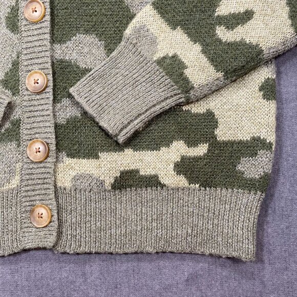 Lucky Brand Womens Camo Button-Up Cardigan Sweater Size Medium - Picture 7 of 12
